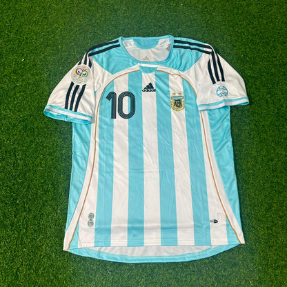 Juan Roman Riquelme Argentina 2006 World Cup Retro Soccer Jersey Maillot Trikot Maglia
