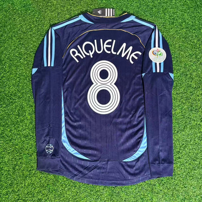 Juan Roman Riquelme Argentina 2006 World Cup Long Sleeve Retro Football Jersey Kit