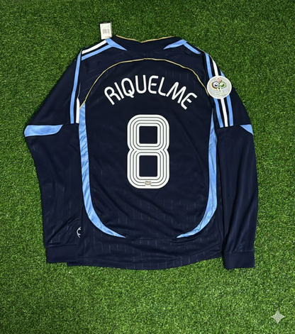 Juan Roman Riquelme Argentina 2006 World Cup Long Sleeve Retro Football Jersey Kit