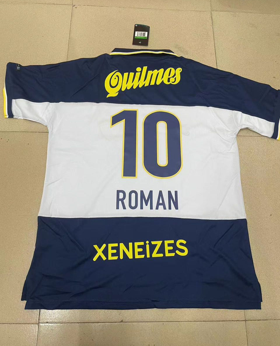 Juan Roman Riquelme Boca Juniors 1998 1999 Weißes Retro-Fußballtrikot