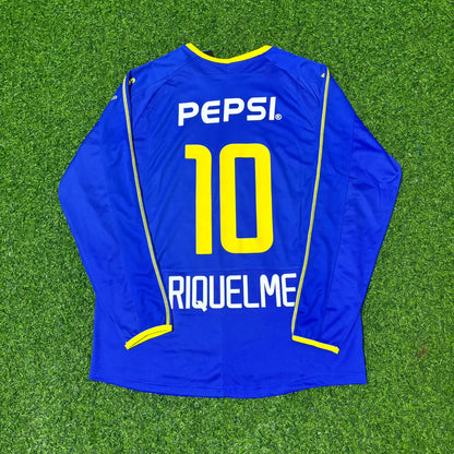Juan Roman Riquelme Boca Juniors 2003-2004 Long Sleeve Retro Football Jersey
