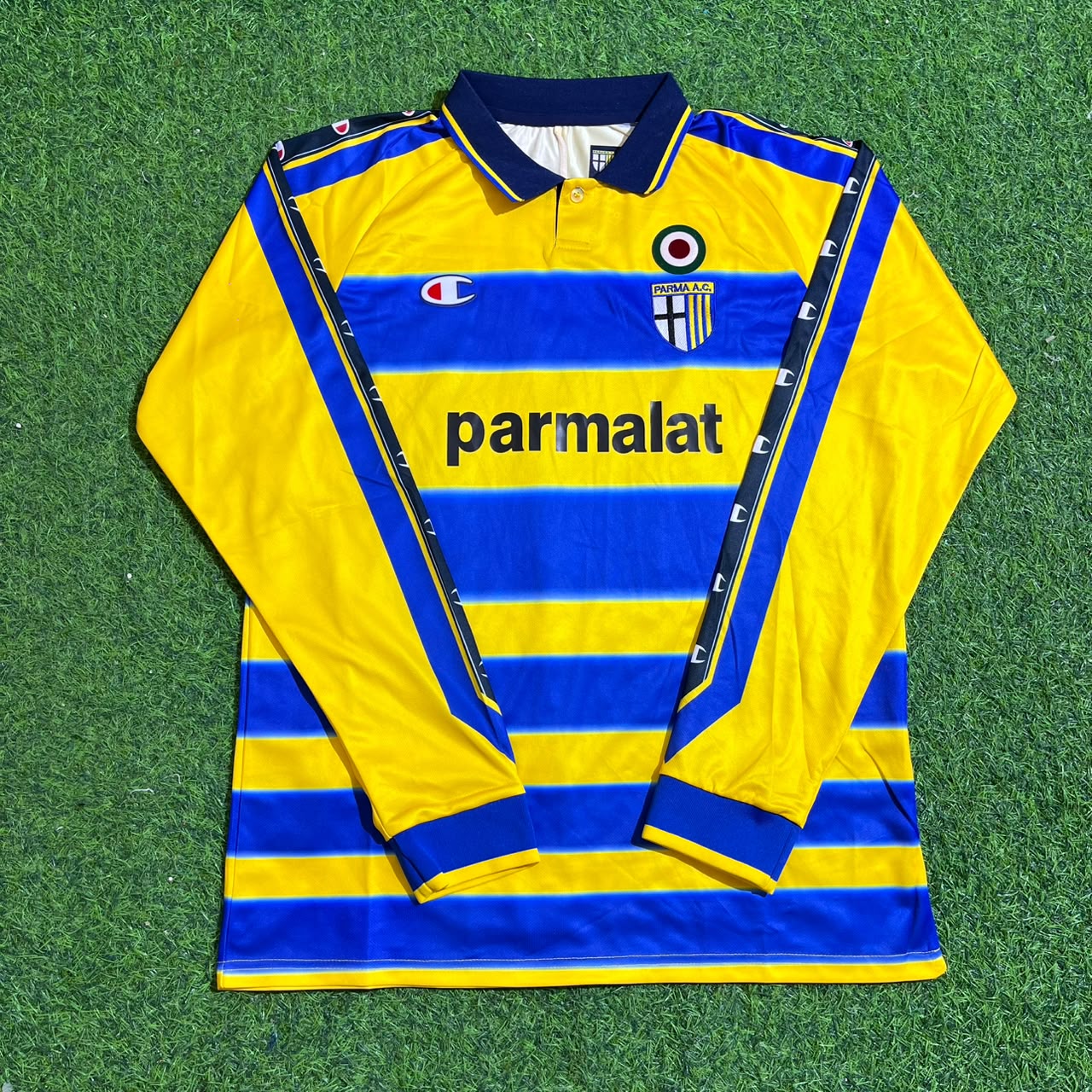 Juan Sebastian Veron Parma 1999/2000 Retro Long Sleeve Football Jersey Kit