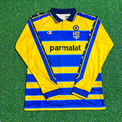 Juan Sebastian Veron Parma 1999/2000 Retro Long Sleeve Football Jersey Kit