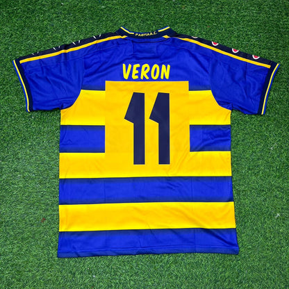 Juan Sebastián Verón Parma Calcio 1998-1999 Retro Football Jersey