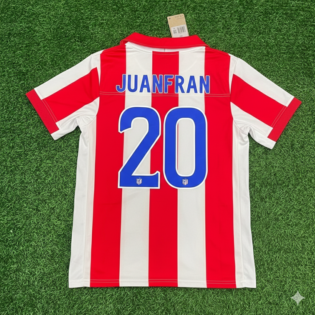 Juanfran Atletico de Madrid Retro Soccer Kit Jersey Trikot Maglia Shirt