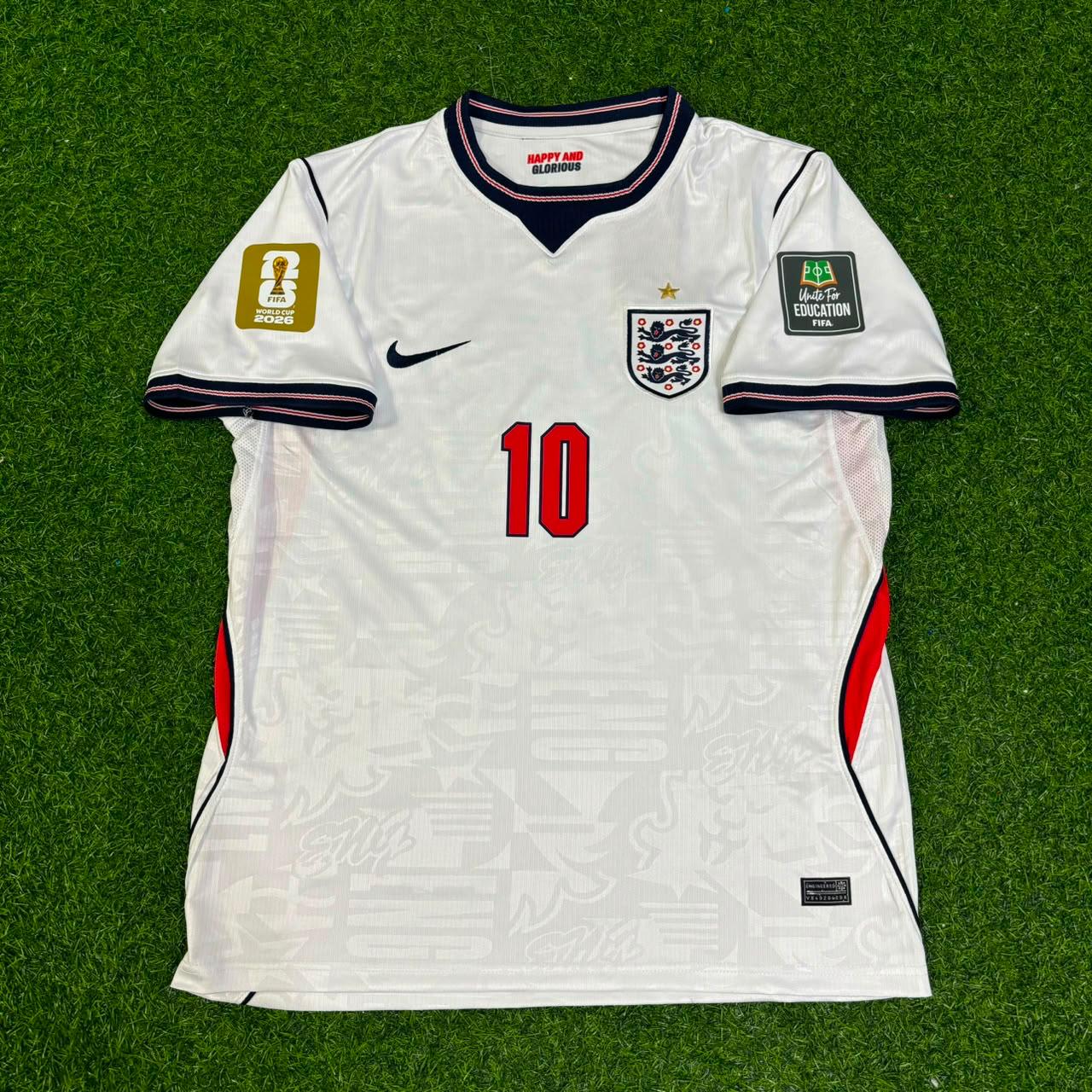 Jude Bellingham #10 England 2026 World Cup Home White Football Jersey
