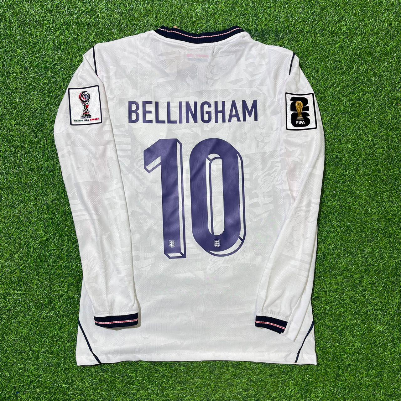 Jude Bellingham 10 England 2026 World Cup Long Sleeve Football Jersey Kit