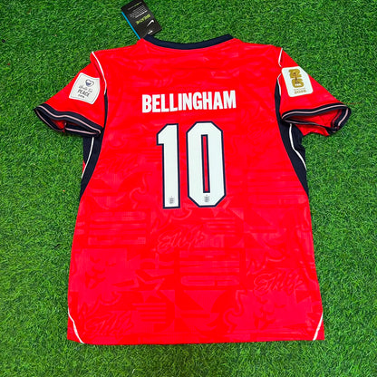 Jude Bellingham #10 England 2026 World Cup Away Red Football Jersey