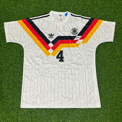 Jürgen Kohler #4 Deutschland 1990 World Cup Heim Retro Trikot