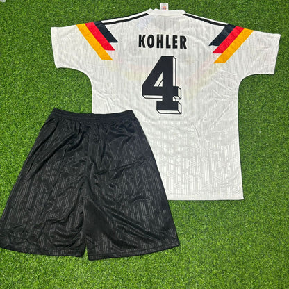 Maillot Rétro Enfant Jürgen Kohler #4 Allemagne Coupe du Monde 1990