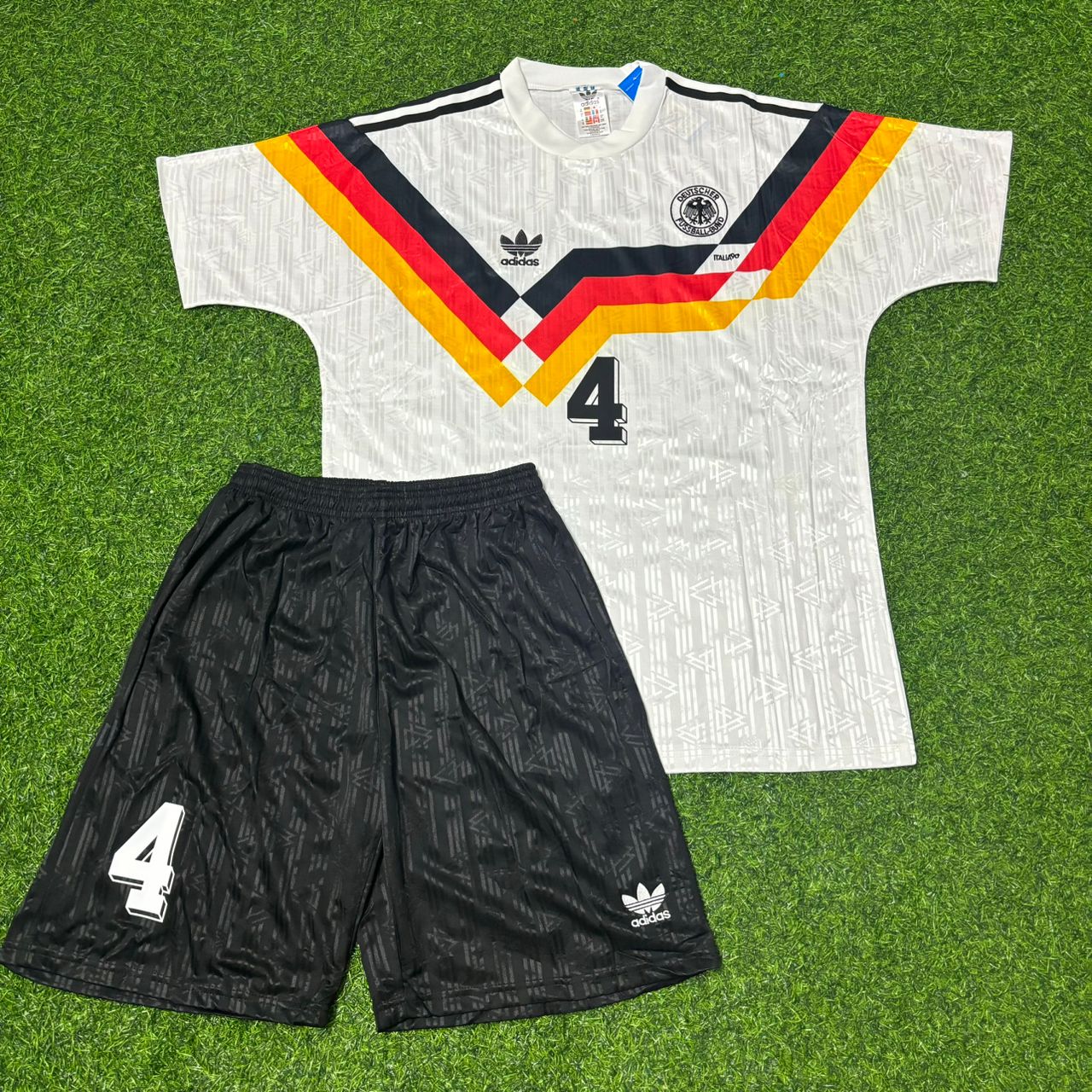 Maillot Rétro Enfant Jürgen Kohler #4 Allemagne Coupe du Monde 1990