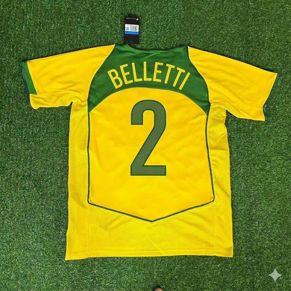 Juliano Belletti 2– Brazil 2004–2006 Retro Kit Jersey – | Trikot | Maillot Soccer Shirt