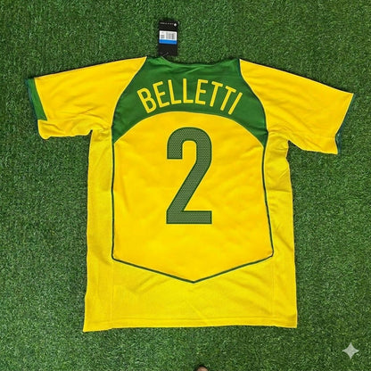 Juliano Belletti 2– Brazil 2004–2006 Retro Kit Jersey – | Trikot | Maillot Soccer Shirt