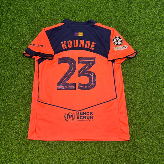 Jules Koundé Barcelona 2025/2026 Season Orange Football Jersey