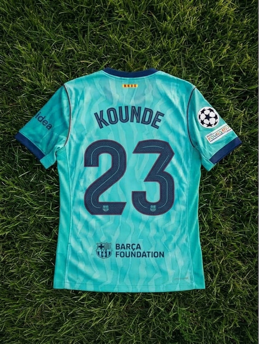 Jules Kounde #23 Barcelona 2026/2027 New Season Third Champions League Patch Football Jersey Trikot Maillot