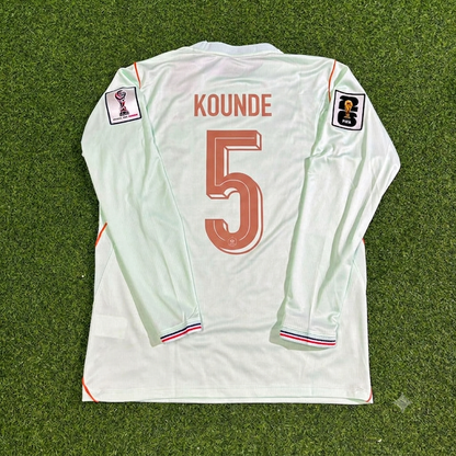 Jules Kounde #5 France 2026 World Cup Away Long Sleeve Jersey