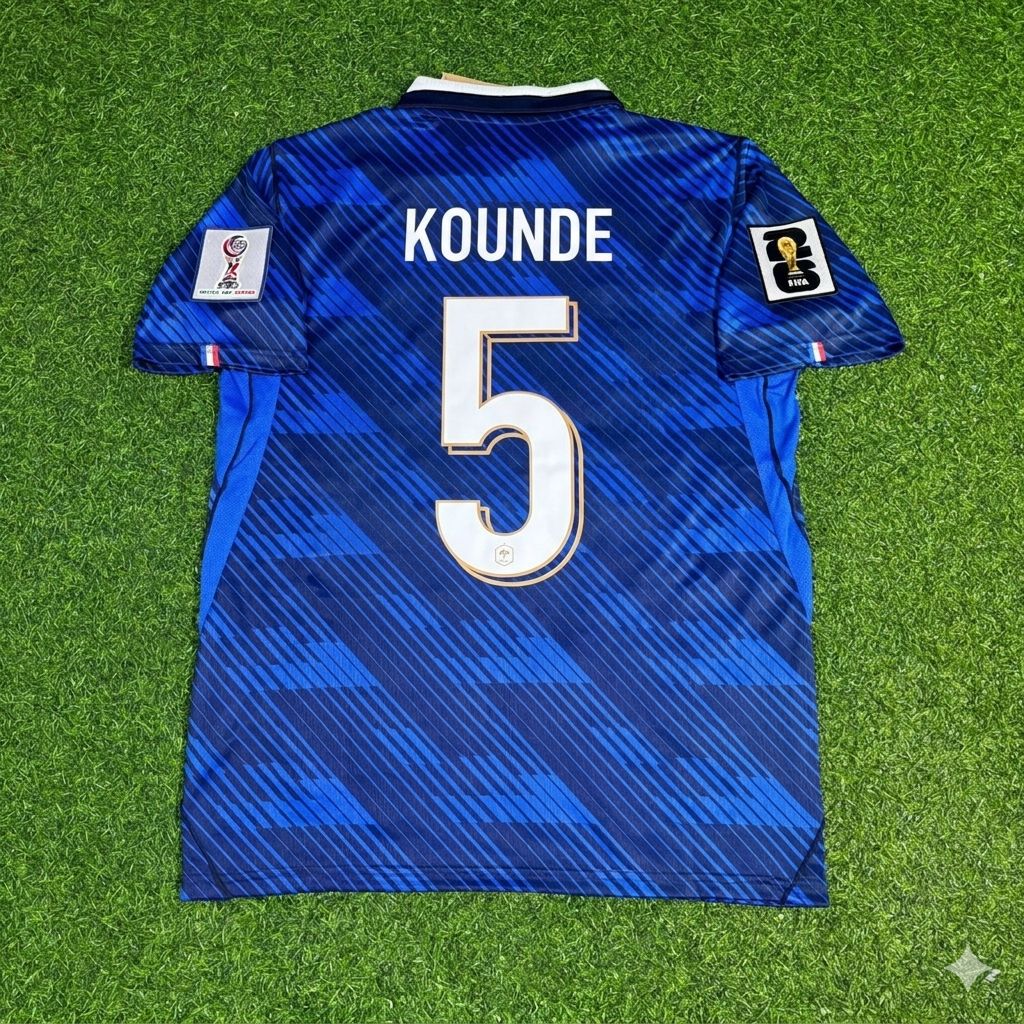 Jules Kounde 5- France Home 2026 World Cup Blue Football Jersey