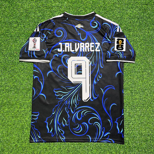 Julián Álvarez #9 Argentina 2026 World Cup Away Blue Jersey