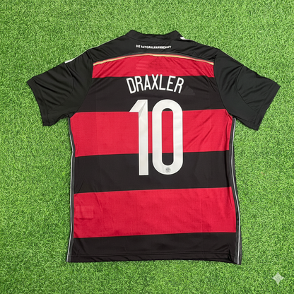 Julian Draxler Germany Deutschland 2014 World Cup Brazil Black Red Retro Jersey Trikot Soccer Shirt