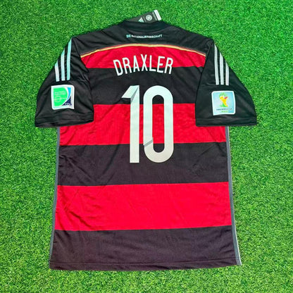 Julian Draxler Germany Deutschland 2014 World Cup Brazil Black Red Retro Jersey Trikot Soccer Shirt