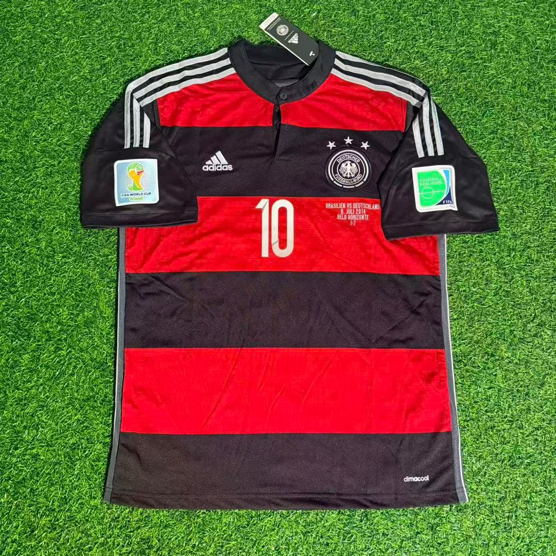 Julian Draxler Germany Deutschland 2014 World Cup Brazil Black Red Retro Jersey Trikot Soccer Shirt