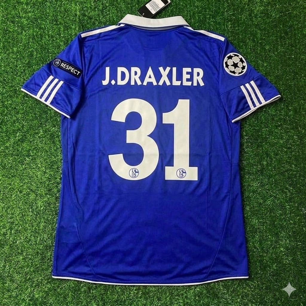 Julian Draxler 31 - Schalke 04 Season 2010- 11 Retro Champions League Football Jersey Trikot Soccer Shirt