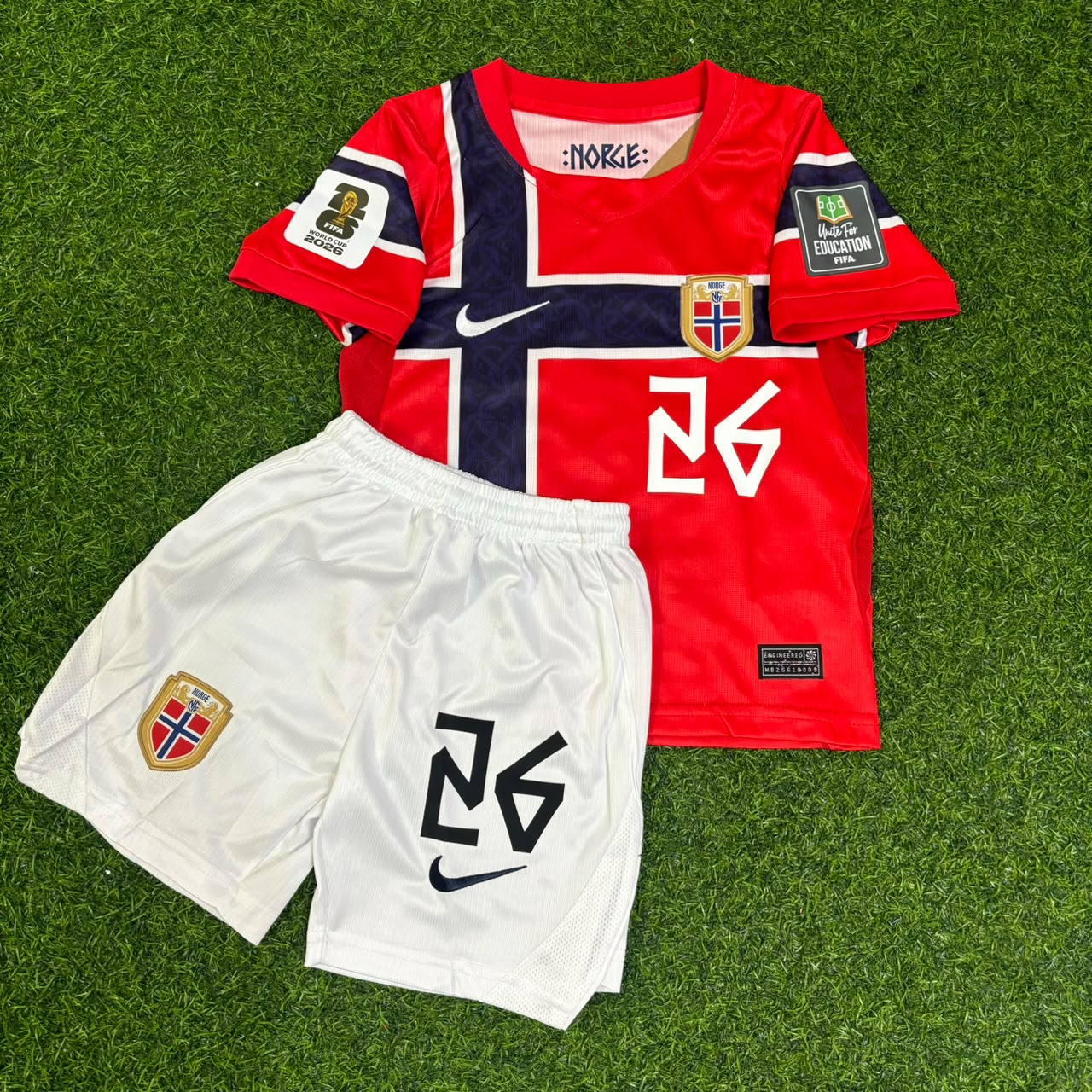 Julian Ryerson Norway 2026 World Cup Kids Football Jersey