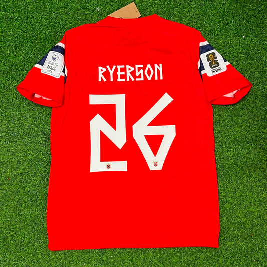 Julian Ryerson Norway 2026 World Cup New Season Red Football Jersey Kit