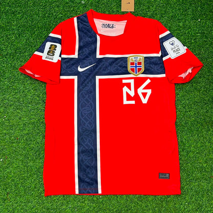 Julian Ryerson Norway 2026 World Cup New Season Red Football Jersey Kit