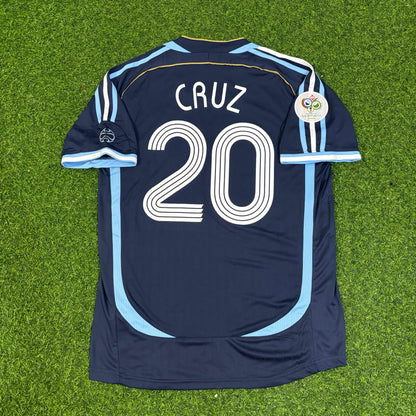 Maillot de football rétro domicile bleu foncé Julio Cruz #20 Argentine Coupe du monde 2006