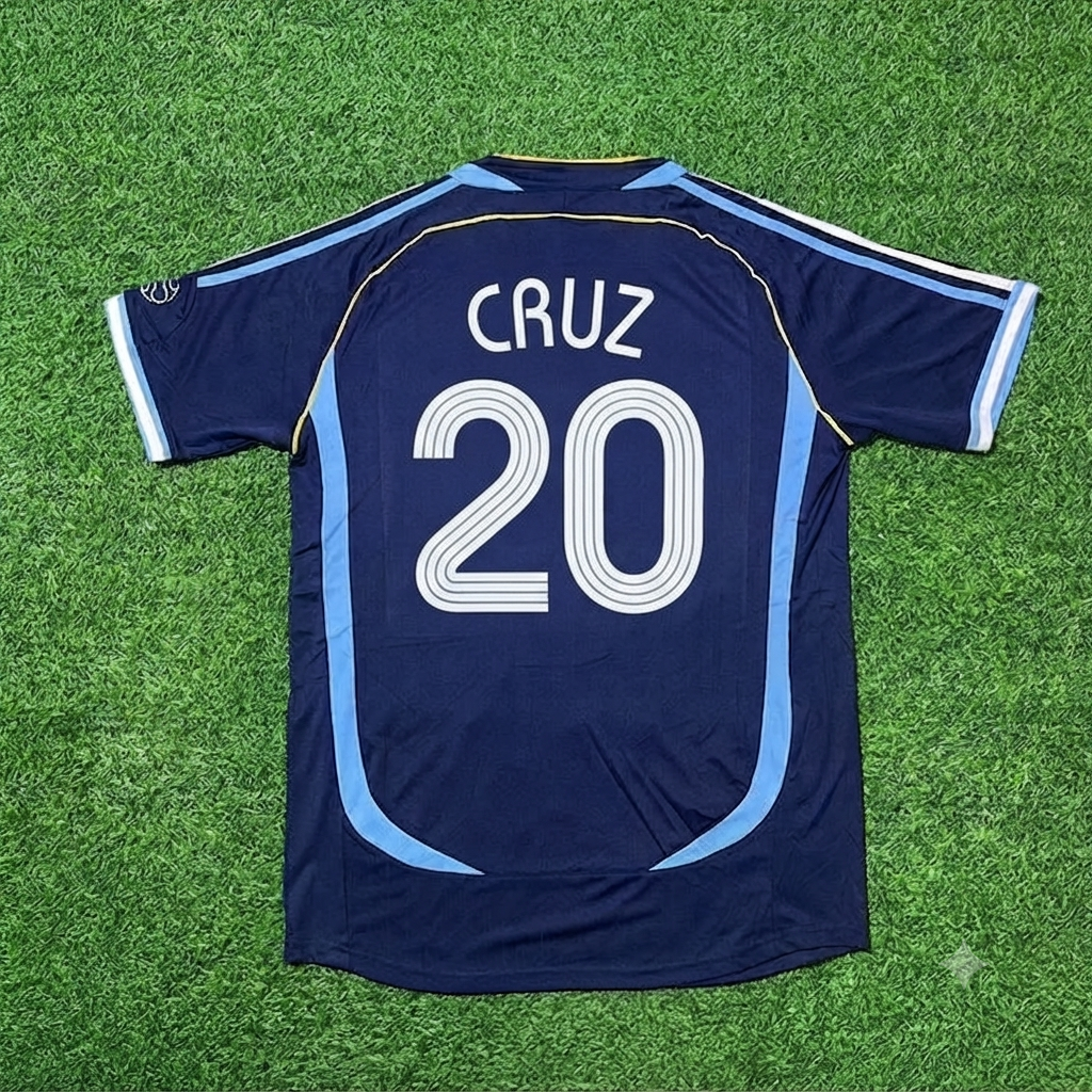 Julio Cruz #20 Argentina 2006 World Cup Dark Blue Home Retro Football Jersey Kit