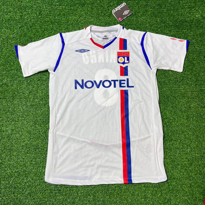 Juninho Pernambucano Olympique Lyonnais 2008–2009 Home White Retro Football Jersey Kit