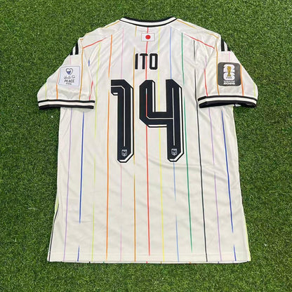 Junya Ito Japan 2026 World Cup Away White Football Jersey Trikot Maillot