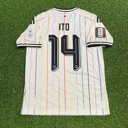 Junya Ito Japan 2026 World Cup Away White Football Jersey Trikot Maillot