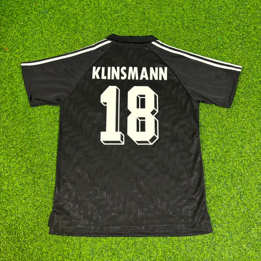 Jürgen Klinsmann Deutschland 1990 WM Schwarzes Retro Fußballtrikot