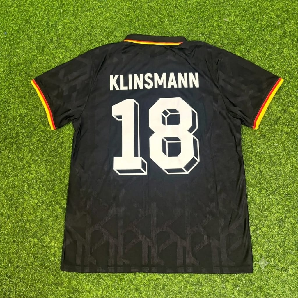Jürgen Klinsmann Germany Black Polo Retro Commemorative Jersey