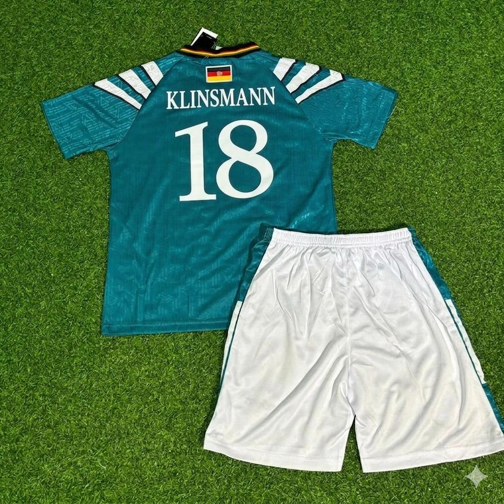 Jürgen Klinsmann #18 Deutschland Retro Heim Kinder Fußballtrikot