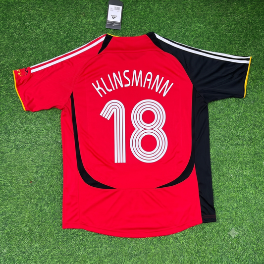 Jürgen Klinsmann Germany Red Black Retro Football Jersey
