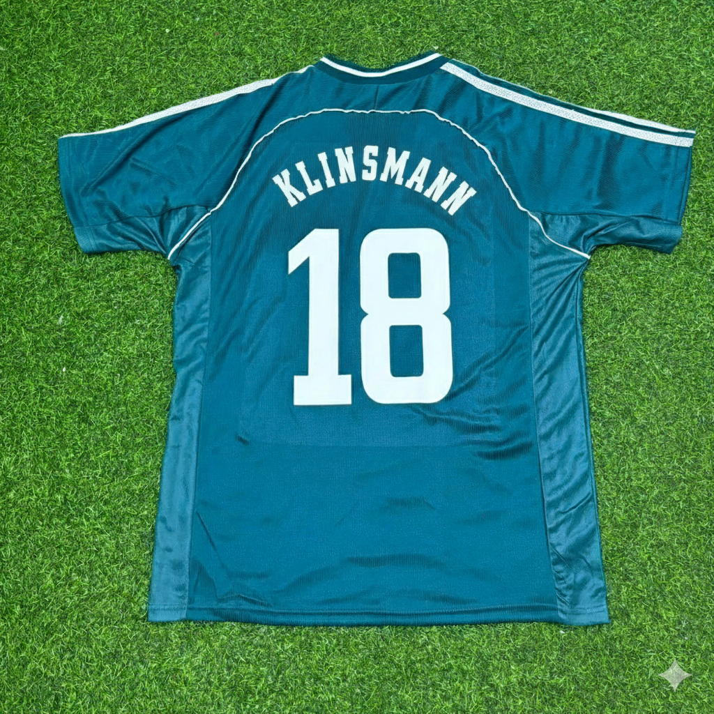 Jürgen Klinsmann Germany 1998 World Cup Away Retro Football Jersey