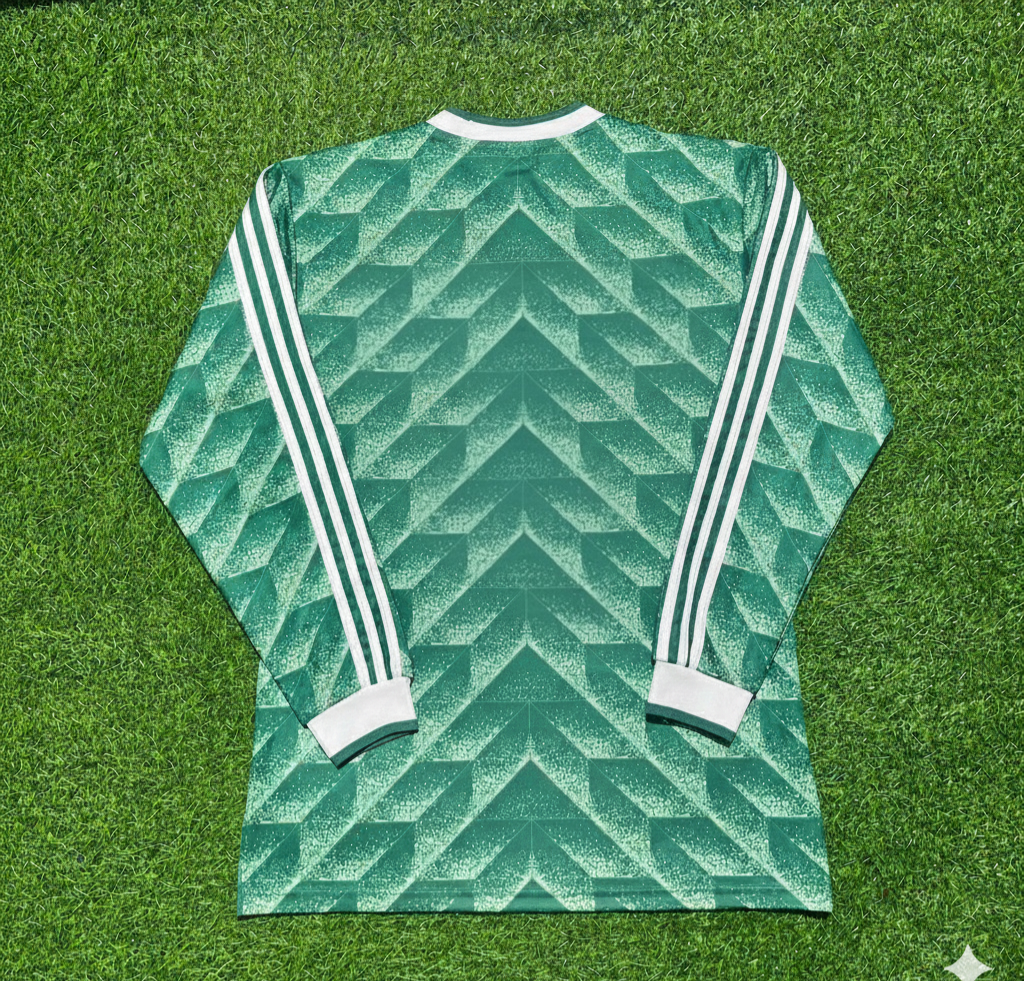 Germany 1990 World Cup Green Long Sleeve Football Jersey