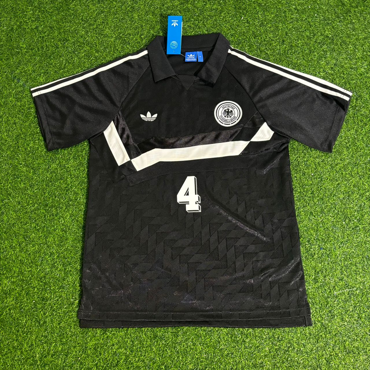 Jürgen Kohler Deutschland 1990 WM Schwarzes Retro Fußballtrikot