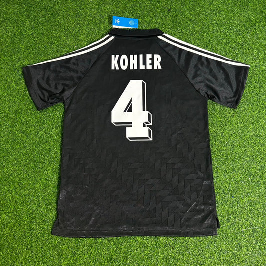 Jürgen Kohler Deutschland 1990 WM Schwarzes Retro Fußballtrikot