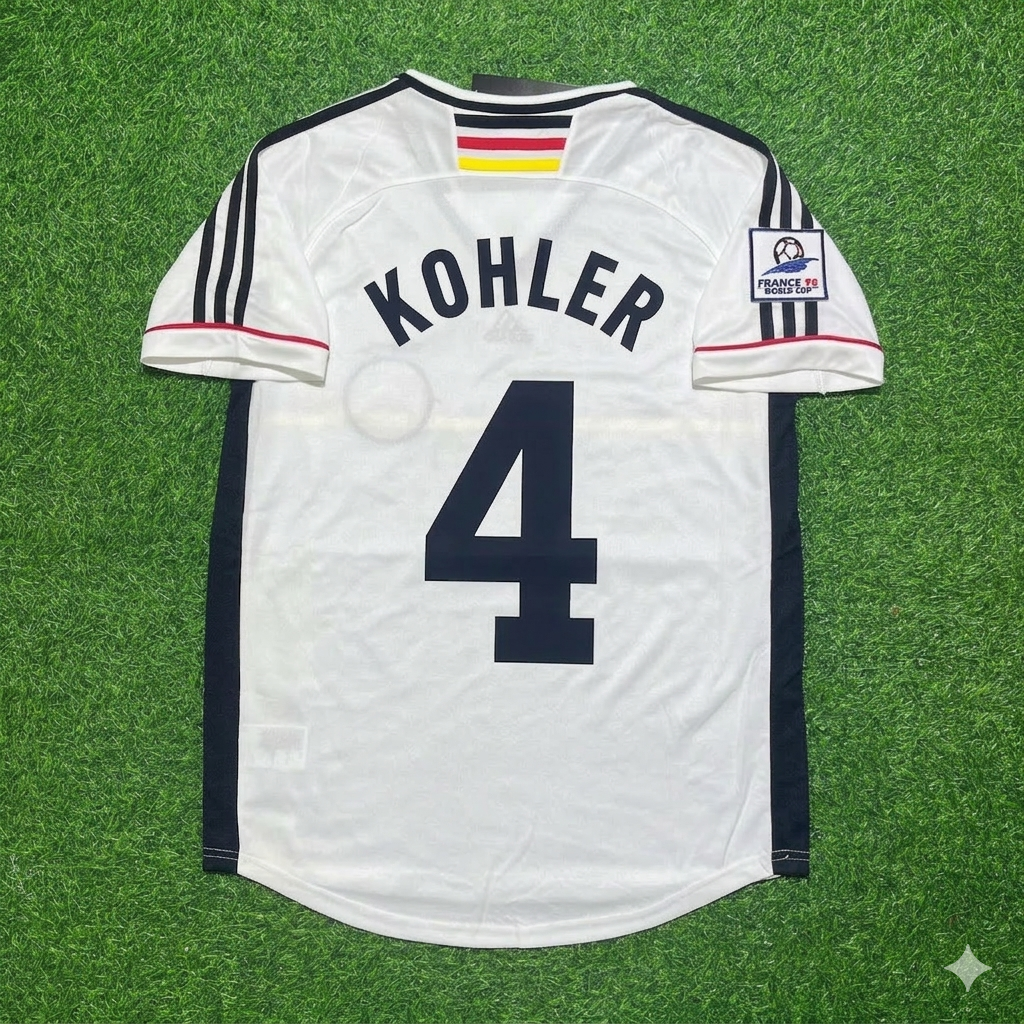 Jürgen Kohler Deutschland 1998 Weltmeisterschaft Retro Fußballtrikot