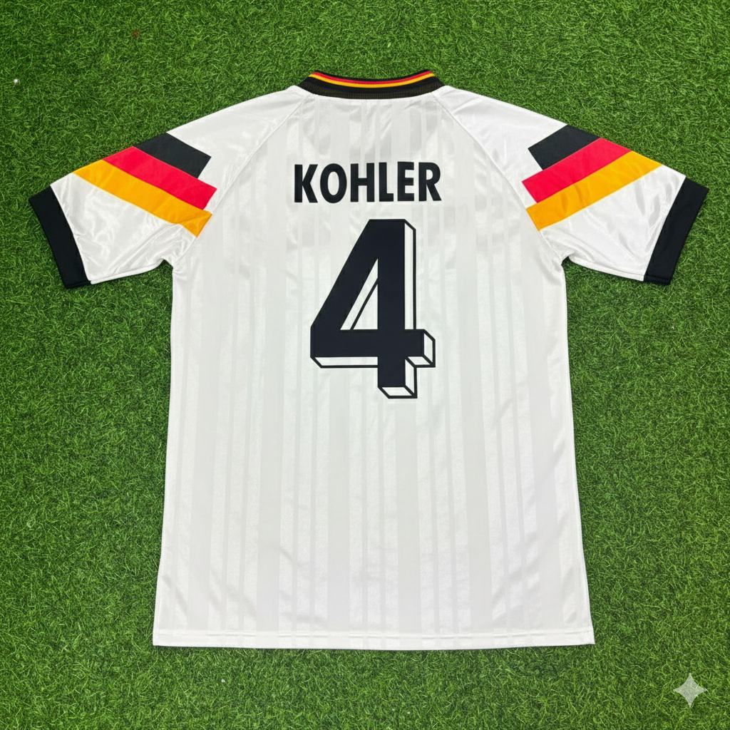 Jürgen Kohler Germany 1992 Retro Football Jersey