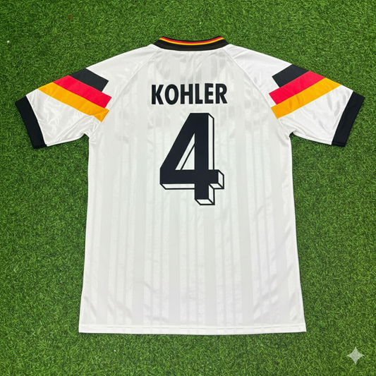 Jürgen Kohler Germany 1992 Retro Football Jersey