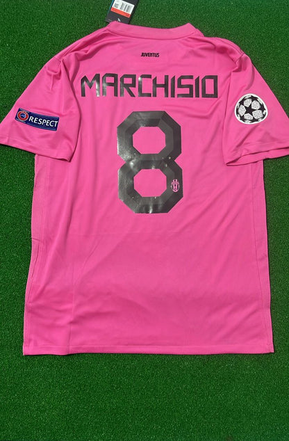 Claudio Marchisio Juventus Pink Black 2012 2013 Season Retro Maglia Jersey