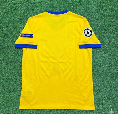 Juventus 2017-2018 Yellow Retro Football Jersey