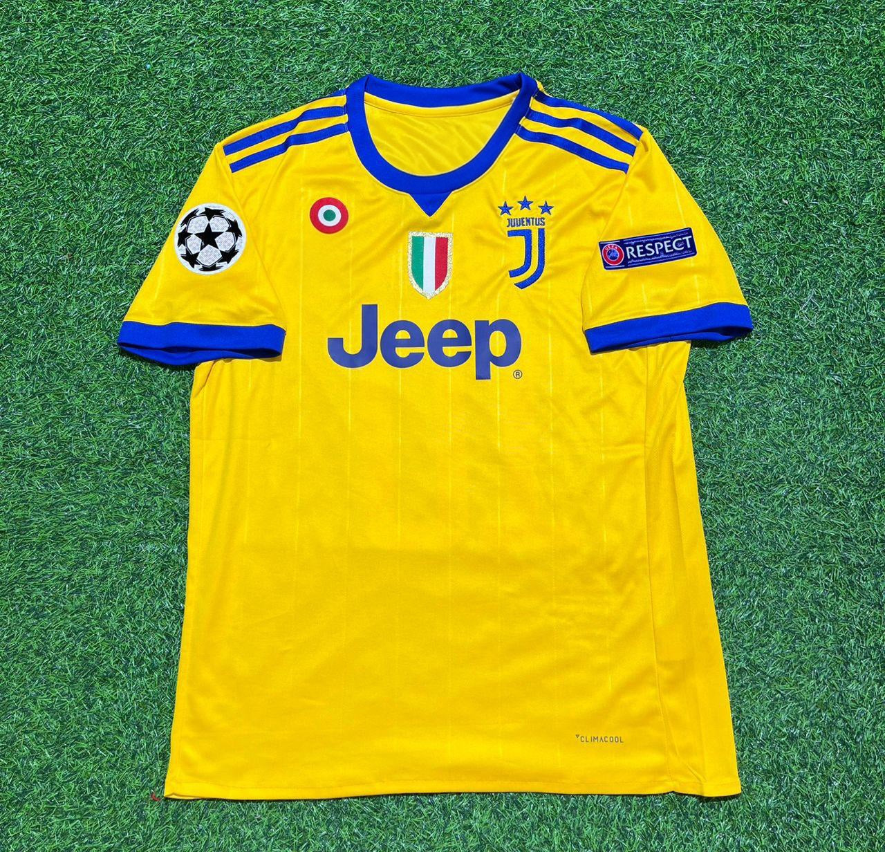 Juventus 2017-2018 Yellow Retro Football Jersey