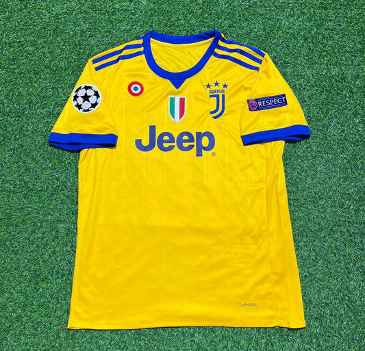 Juventus 2017-2018 Yellow Retro Football Jersey