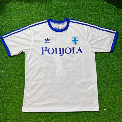 Finland Suomi Haaskivi 1982 Home Retro Football Shirt Jalkapallopaita